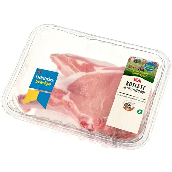 Kotletter med ben skivad ca 350g ICA.