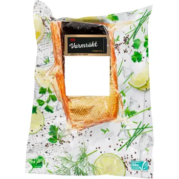 Lax Varmrökt Dubbelfilé 600g Miljömärkt ICA.