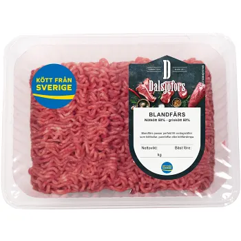 Blandfärs Färsk 20% 500g Dalsjöfors Kött.