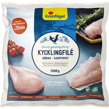 Kycklingfilé Fryst 2kg Kronfågel.