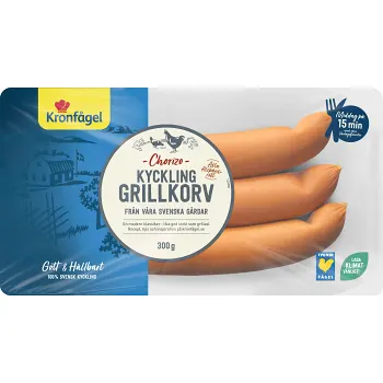 Grillkorv Kyckling Chorizo 300g Kronfågel.