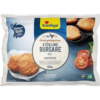 Kycklingburgare Fryst 600g Kronfågel.