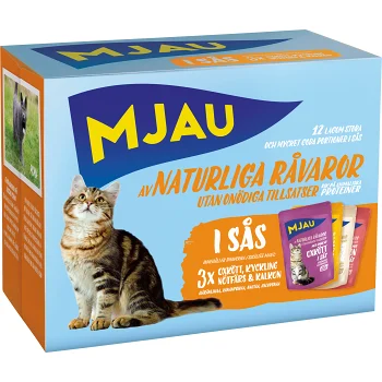 Kattmat Multibox Köttsmaker i sås 1.02kg Mjau.