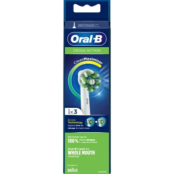 Tandborsthuvud Refill Cross Action 3-p Oral-B.