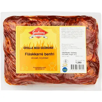 Fläskkarré Skivad Kryddad Original ca 800g Gudruns.