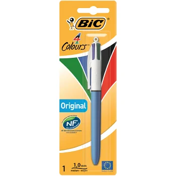 Kulspetspenna Fyra färger 1-p Bic.