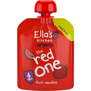 The red one Smoothie av blandade frukter Från 6m Ekologisk 90g Ellas Kitchen.