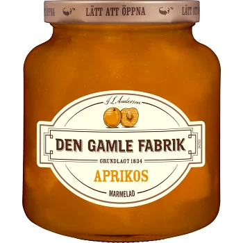 Aprikosmarmelad 380g Den Gamle Fabrik.