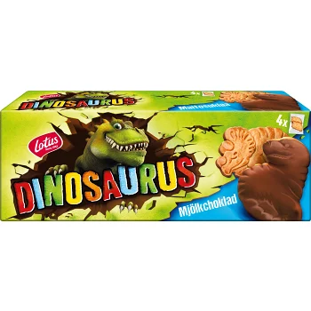 Kex Mjölkchoklad Dinosaurus 150g Lotus.