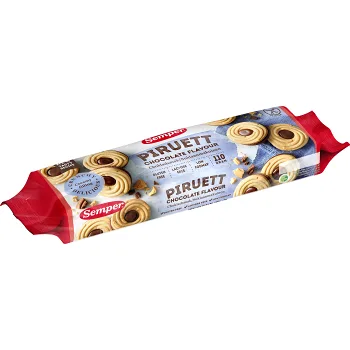 Kakor Piruett med Chokladsmak 110g Semper.