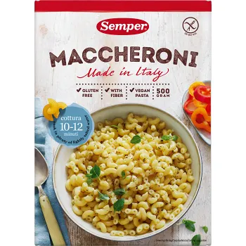 Maccheroni Glutenfri 500g Semper.