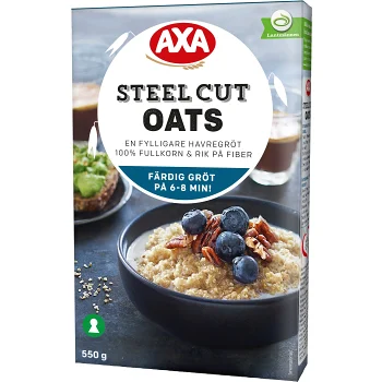 Havregryn Steel Cut Oats 550g AXA.
