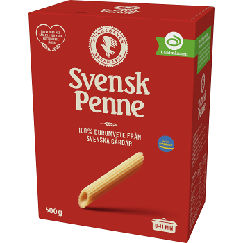 Pasta Svensk Penne 500g Kungsörnen.