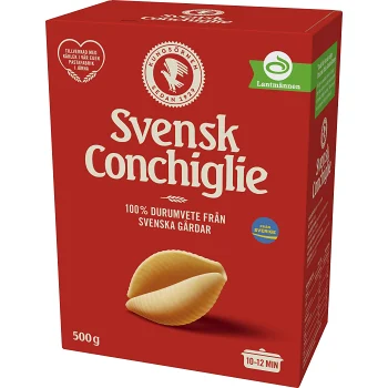 Pasta Svensk Conchiglie 500g Kungsörnen.