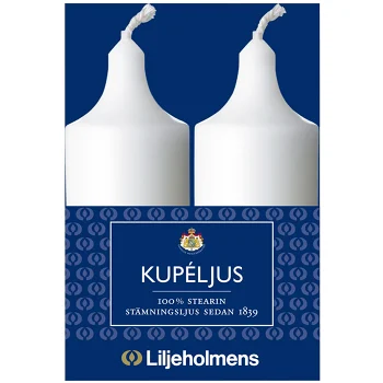 Kupéljus Vit 2-p Liljeholmens.