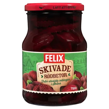 Skivade Rödbetor 710g Felix.