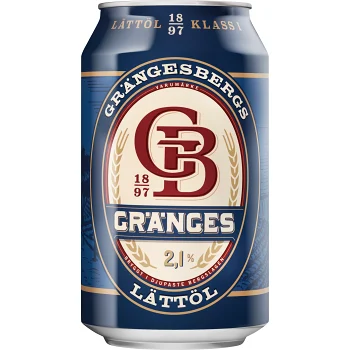 Lättöl 2,1% 33cl Grängesberg.