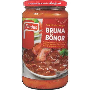Bruna bönor 520g Findus.