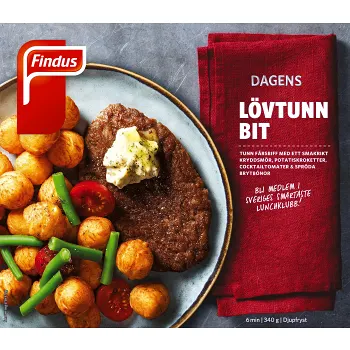 Lövtunn bit Fryst 340g Findus.