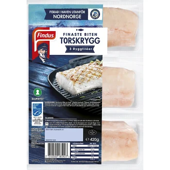Torskryggfilé MSC 420g Findus.