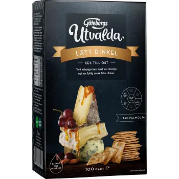 Dinkelkex Utvalda lätta 100g Göteborgs.
