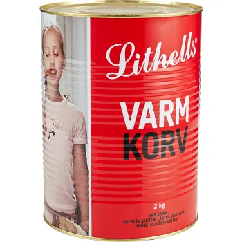 Varmkorv med Naturskinn 2kg Lithells.
