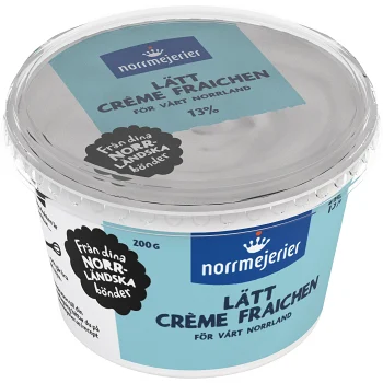 Lätt Crème fraichen Naturell 13% 200g Norrmejerier.
