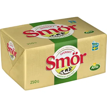 Smör Normalsaltat Svenskt 82% 250g Arla.