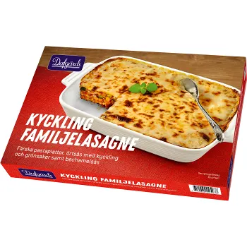 Familjelasagne kyckling 1,4kg Dafgårds.