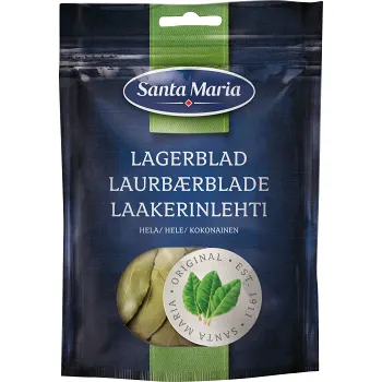 Krydda Lagerblad Hela påse 4g Santa Maria.
