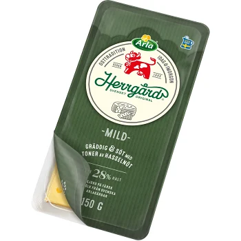 Herrgård mild skivad 28% 150g Arla Ko.