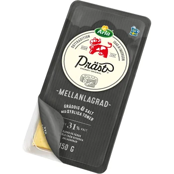 Präst mellanlagrad skivad 31% 150g Arla Ko.