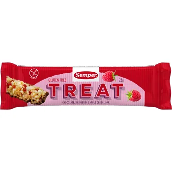 Muslibar Treat choklad, hallon &amp; äpple Glutenfri 22g Semper.