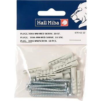 Plugg 30x6mm 10p Hall Miba.