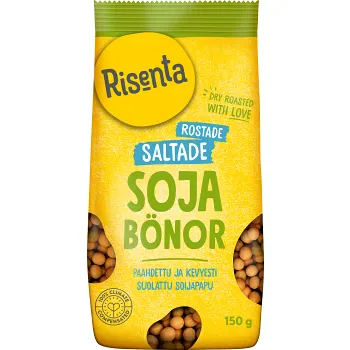 Sojabönor Torrostade &amp; lättsaltade 150g Risenta.