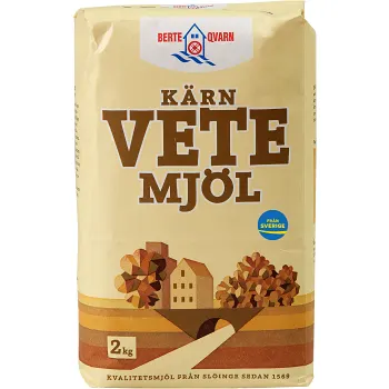 Kärnvetemjöl 2kg Berte Qvarn.