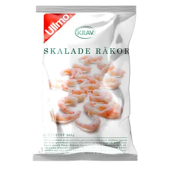 Räkor Skalade frysta 300g KRAV Ullmo.