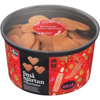Pepparkakor Små hjärtan 425g Gille.