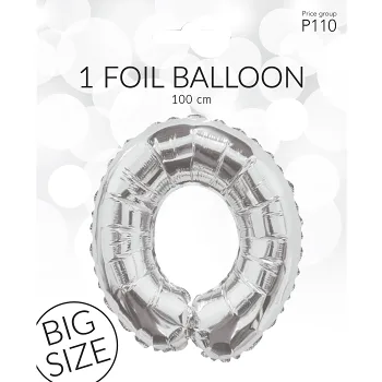 Folieb silv 0 100cm Happy Party.