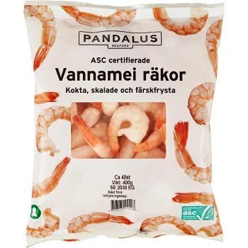 Vannamei räkor 400g Pandalus.