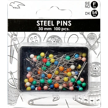 Knappnål 100-pack 30mm Falk.