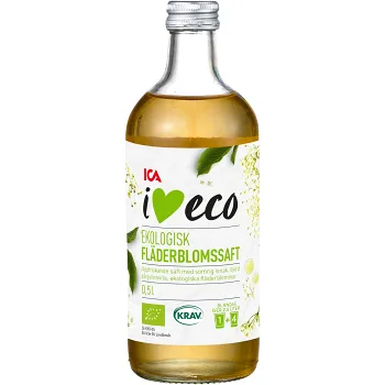 Fläderblomssaft 50cl KRAV ICA I love eco.