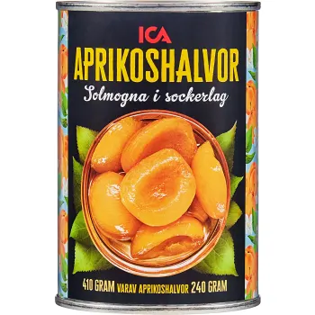 Aprikoshalvor 410g ICA.