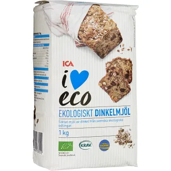 Dinkelmjöl Siktat 1kg KRAV ICA I love eco.