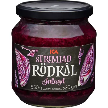 Strimlad Rödkål 550g ICA.
