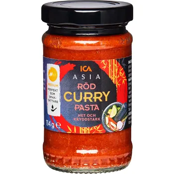 Currypasta Röd 114g ICA Asia.