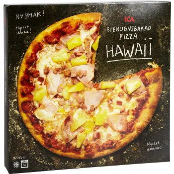Pizza Hawaii stenugnsbakad pizza 370g ICA.