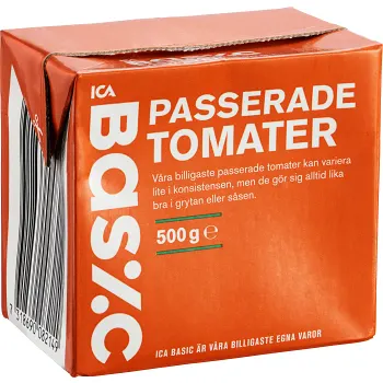 Passerade Tomater 500g ICA Basic.