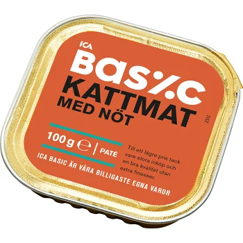 Kattmat Oxkött 100g ICA Basic.