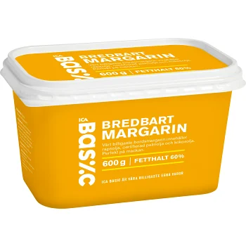Margarin bredbar 60% 600g ICA Basic.